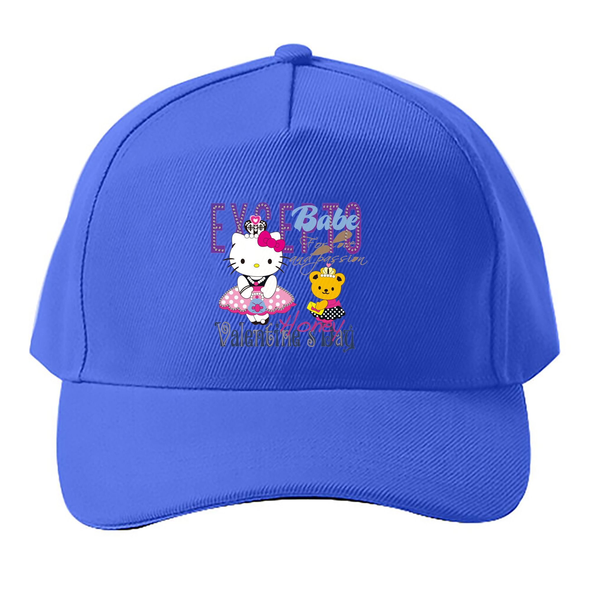 （画像用） Hello Kitty ハローキティ ベースボールキャップ 綿100％ 男女兼用 帽子 スポーツ